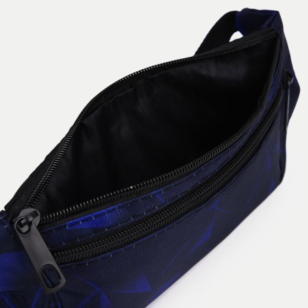 Lightning waist bag, outer pocket, dark blue color-4