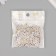 Beads for creativity plastic "English alphabet" white with gold set of 20 g 0.4x0.4 cm