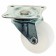 Furniture wheel, d = 30 mm, on the site, white
