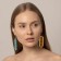 Acryl Earrings "Shine" blade, blue color