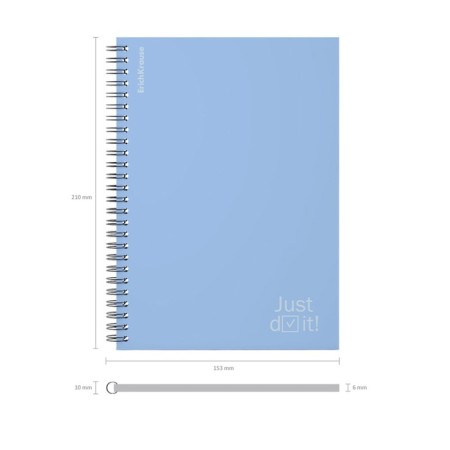 Notebook A5 80 sheets in a cage on a spiral Erichkrause Symbol, with a plastic cover of blue,-4