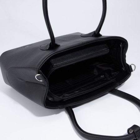 Women's bag El Masta with a zipper, external pocket, black color-8