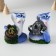 Piggy bank Polystone "Snake with a tub with a tub" MIX 7x6x10 cm