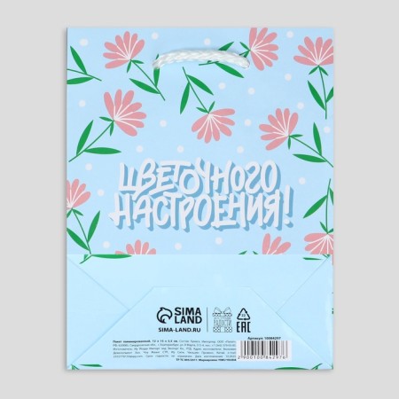 Gift package laminated, packaging, “flower mood”, S 12 x 15 x 5.5 cm-7