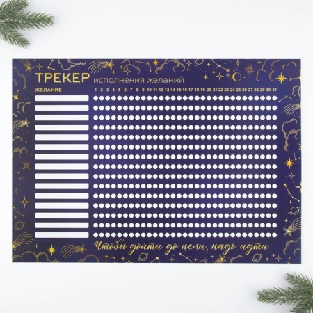 Calendar-tracker "Fulfillment of desires", 42 x 29.7 cm-1