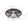 Economic chandelier with PDU 41007/5 5x40W E27, backlight LED Black 64x64x17 cm