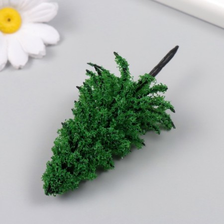 Artificial plant for creativity plastic "spruce" dark green 10 cm-2