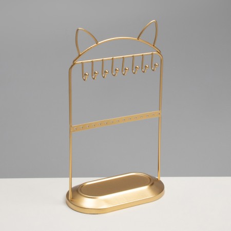 Standing for jewelry "Ears" h = 28, base 16 × 9, color gold
