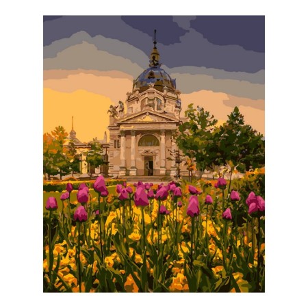 Picture on numbers canvas on a subframe 40 × 50 cm "Spring Park"