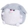 Soft toy "hare", round, gray color, 34 cm