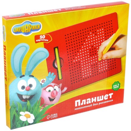Magnetic tablet for drawing "Magnetic drawing", Smeshariki, 380 holes