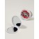 Mirror folding circle (2) C/took D7.3cm grl pwr lips Pack Packet QF