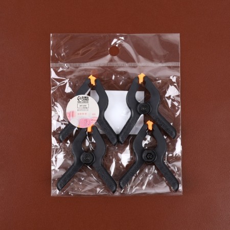 Spring clamps for skin, 6.5 × 5.5 cm, 4 pcs, black color-3