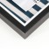 Photo frame plastic, textiles on 4 photos "cute house in black strip" with clothespins 40x35 cm