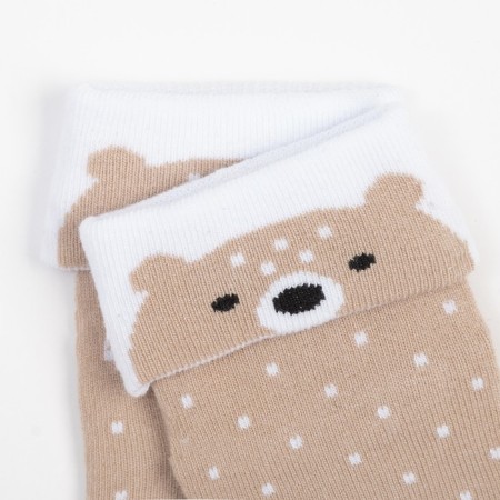 Children's socks with a gate crumb I am a “bear”, size 12-14 cm-2