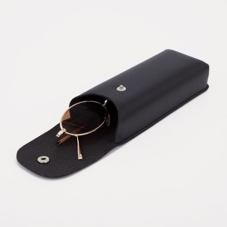 Case for glasses on the button, black color-3