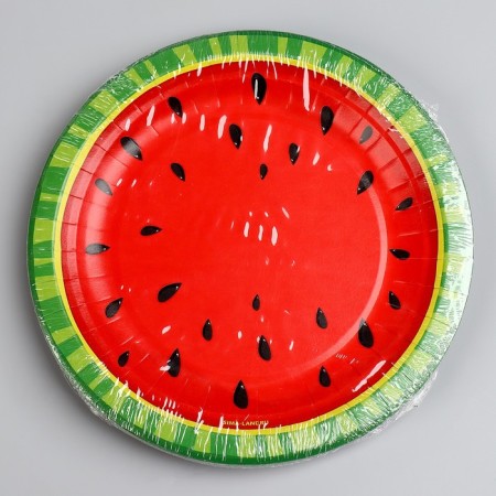 Disposable paper plate "watermelon", 18 cm-5