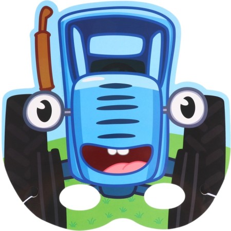 Set of carnival masks Blue Tractor 5 pcs.-5