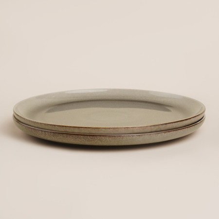 A set of porcelain plates SL Home "Molveno", D = 21.4 cm, brown color-4