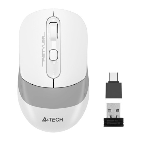 Mouse A4Tech FSTYLER FG10CS AIR White/Gray optical (2000DPI) Silent Wireless USB for 103385-1
