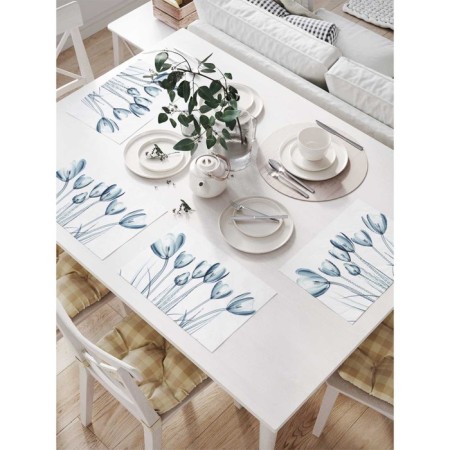 Set of napkins for setting the table "water plant", rectangular, size 32x46 cm, 4 pcs