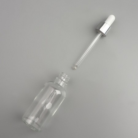A bottle for storage, with a pipette, 50 ml, silver/white color-2