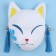 Carnival mask "Fox anime", white color