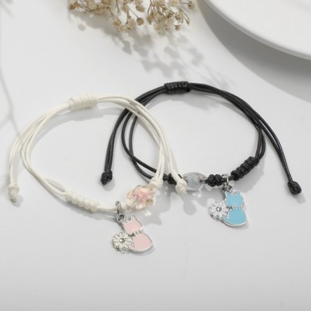 Bracelets "Demetrons" cats with stars, color, 7 cm-2