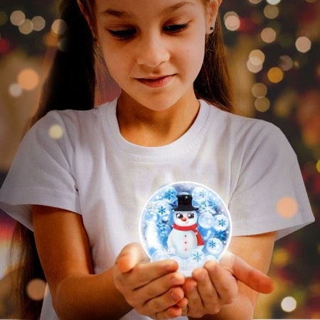 Set for creativity "New Year's ball with hydrogel: Snowman"-3