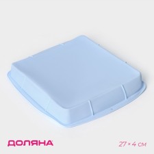 Baking uniform “Square”, silicone, 27 × 27 × 4 cm (with sides), internal size 23 × 23 cm, color mix