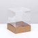 Box for cakes, craft, 14.5 x 14.5 x 17.5 cm. Confectionery packaging
