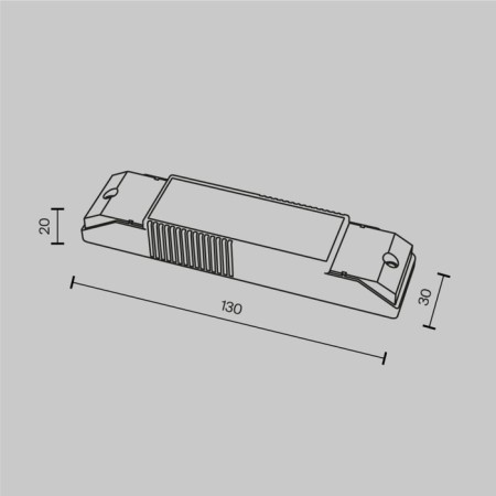 Technical PSL-DL40-S-150-300MA, 12W, 13x3x2 cm, white color, white-3