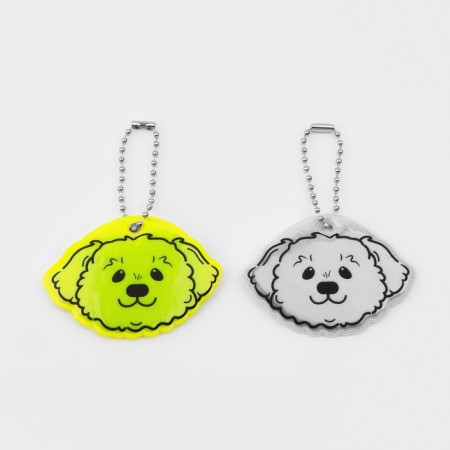 The reflective element of the “poodle muzzle”, bilateral, 6 × 4.3 cm, color mix-4