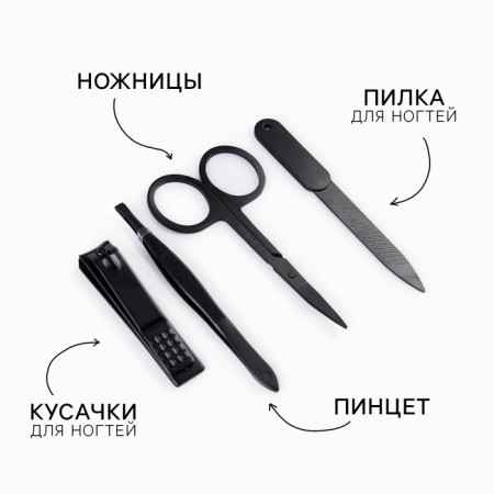 Manicure set "Man Rules", 4 items-1