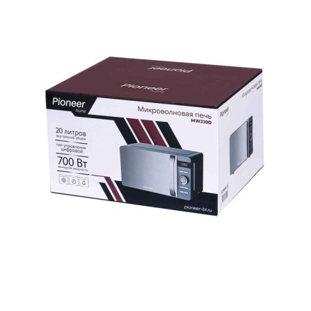 Pioneer MW230D microwave oven, 700 watts, 8 programs, 5 capacities, 20 l, graphite color-6