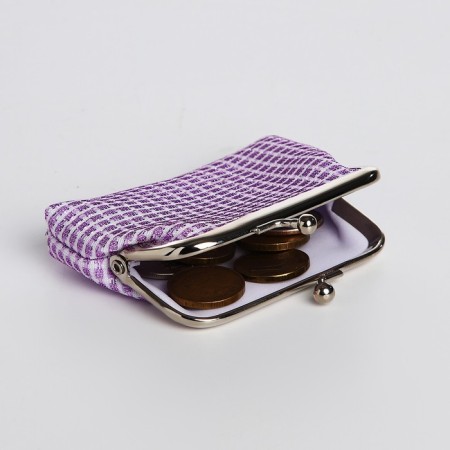 Women's wallet on the farmar, lilac color-2
