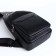 Male sling bag made of artificial leather, black color