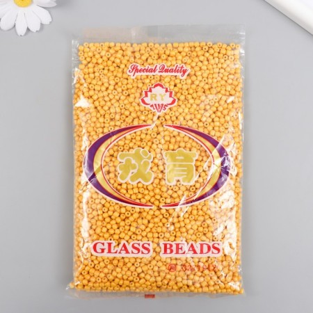 Glass beads 6/0 "yellow" bright 450 gr-2