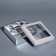 Box for 9 sweets silver glitter, 12.5 x 12.5 x 4 cm. Confectionery packaging
