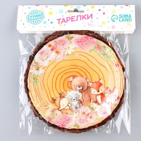 Paper plates "animals", in a set of 6 pcs.-3