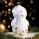 Decorative candle "Snowman", 6 × 5.5 × 11 cm, white