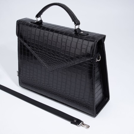 Women's bag El Masta with a zipper, black color-6