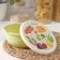 A bowl with a lid, 1.2 l, d = 18 cm, h = 8 cm, with decor, light color