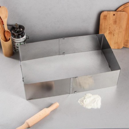 Baking form with “rectangular” size adjustment, H -12 cm, 15x25 - 27x48 cm-2
