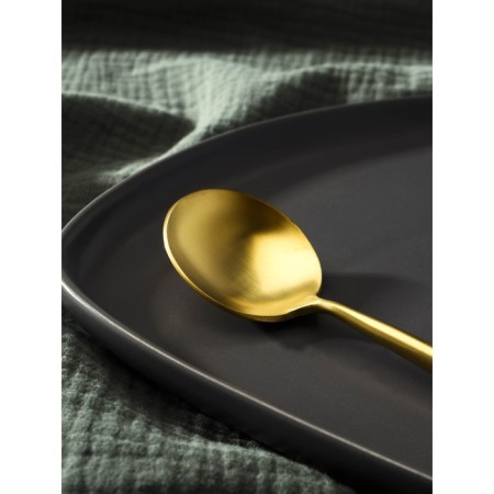 Spoon of stainless steel table Magistro "folk", length 21 cm, gold color-1