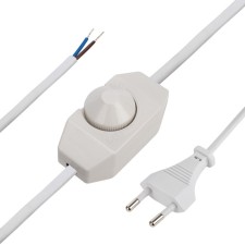 Network cord with dimmer, 2x0.75 mm², 2 m white rexant