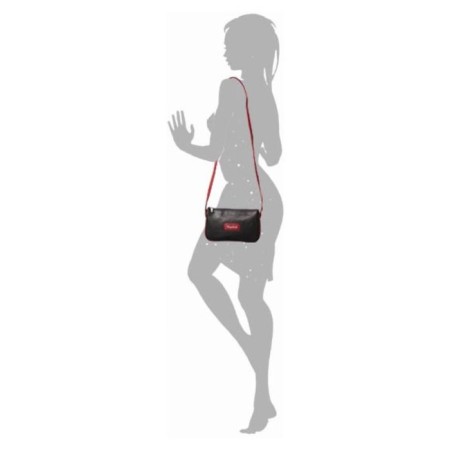 Female bag, artificial leather, black 24x5x15 cm-1
