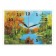 Carty clock is wall-mounted, interior "forest river" silent, 25 x 35 cm