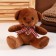 Soft toy "Bear", with a bow, 18 cm, brown color