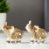 Polystone souvenir "White elephant with a blade of Arab carpet" mix 5.5x5x2.2 cm